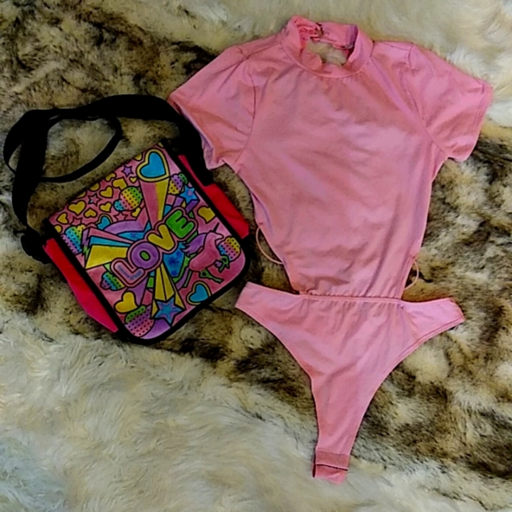 Fashion Nova Bodysuit. Plush Pink. Size M. Pretty Outfit.